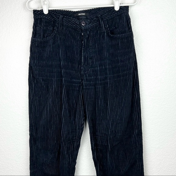 GRLFRND Helena Straight Leg Cropped Corduroy Pant in Midnight Train, Size 27 - Picture 6 of 13